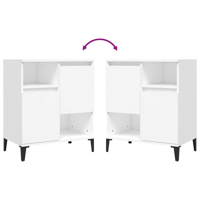 Credenza buffet cassettiera mobile contenitore organizer cucina soggiorno soggiorni 3 pz 60 x 35 x 70 cm legno composito bianco 02_0036990