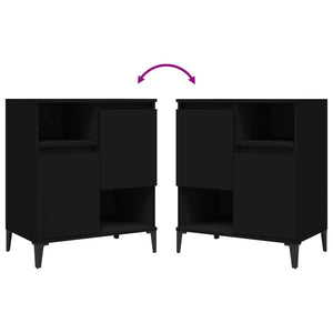 Credenze 3pz Nere 60x35x70 cm in Legno Multistrato 3185744