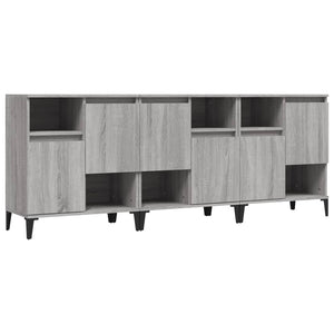 Credenza cassettiera mobile contenitore organizer cucina soggiorno salotti 3 pezzi sonoma 60 x 35 x 70 cm legno ingegnerizzato grigio 02_0037169