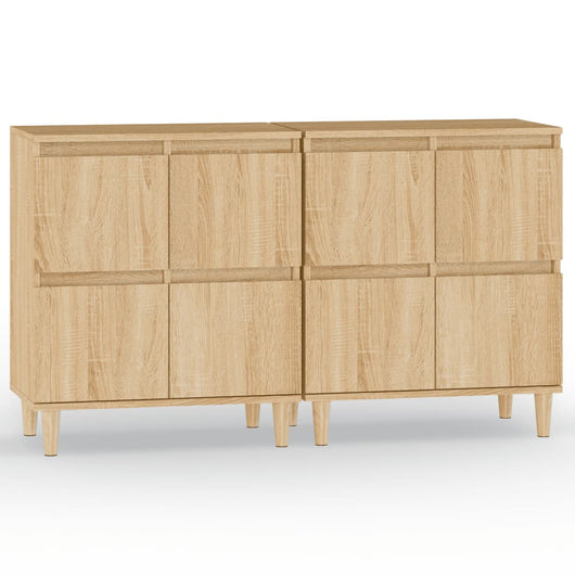 Credenza cassettiera mobile contenitore organizer cucina soggiorno salotti set di 2 sonoma 60 x 35 x 70 cm legno ingegnerizzato marrone 02_0036820