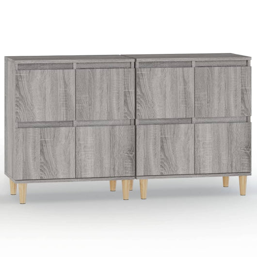 Credenze 2pz Grigio Sonoma 60x35x70 cm in Legno Multistrato 3185757