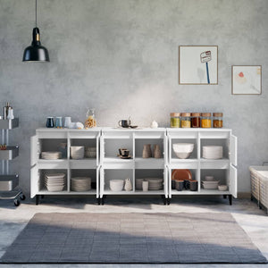 Credenze 3pz Bianche 60x35x70 cm in Legno Multistrato 3185775