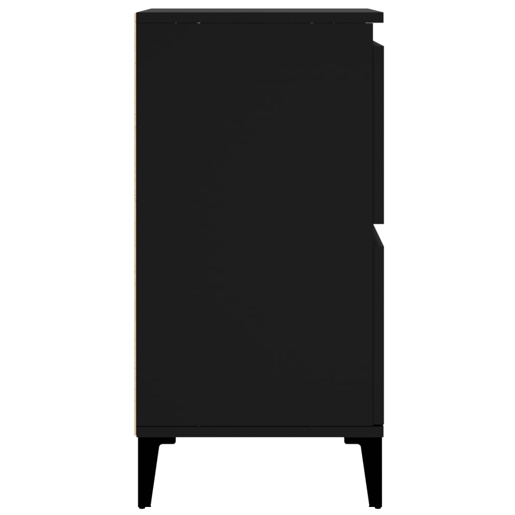 Credenze 3pz Nere 60x35x70 cm in Legno Multistrato 3185776