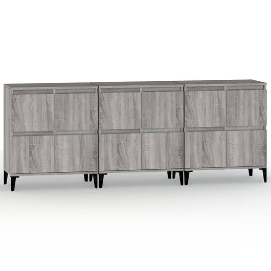Credenze 3pz Grigio Sonoma 60x35x70 cm in Legno Multistrato 3185781