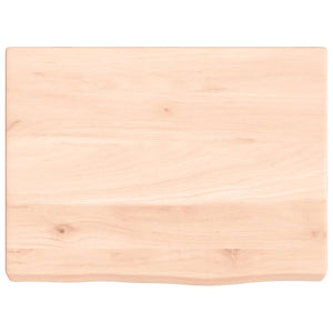 Piano Bagno 40x30x(2-4) cm in Legno Massello Non Trattato 3155994