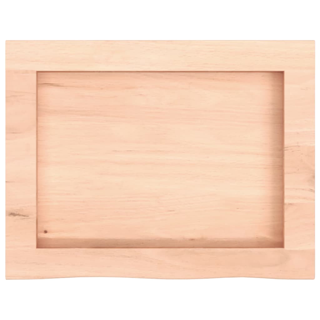 Piano Bagno 40x30x(2-4) cm in Legno Massello Non Trattato 3155994