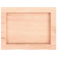Piano Bagno 40x30x(2-4) cm in Legno Massello Non Trattato 3155994