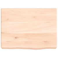 Piano Bagno 40x30x(2-6) cm in Legno Massello Non Trattato 3155995