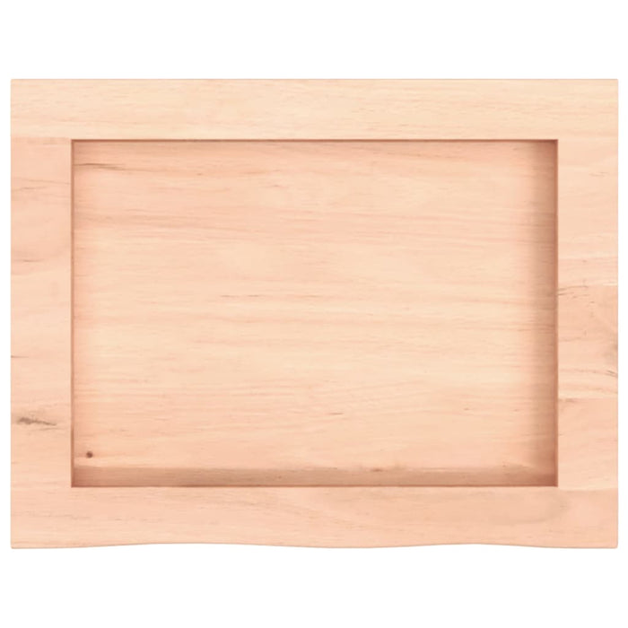 Piano Bagno 40x30x(2-6) cm in Legno Massello Non Trattato 3155995