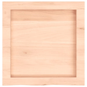 Piano Bagno 40x40x(2-6) cm in Legno Massello Non Trattato