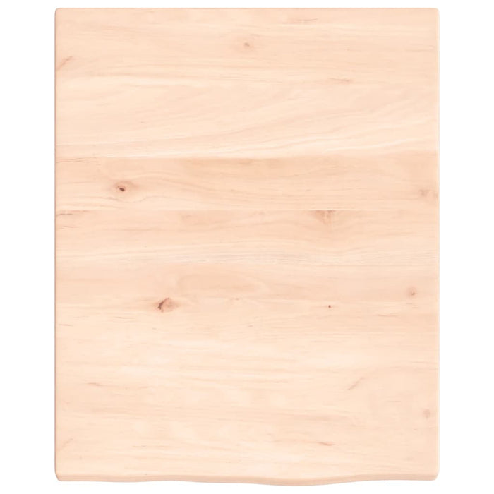 Piano Bagno 40x50x2 cm in Legno Massello Non Trattato 3155999