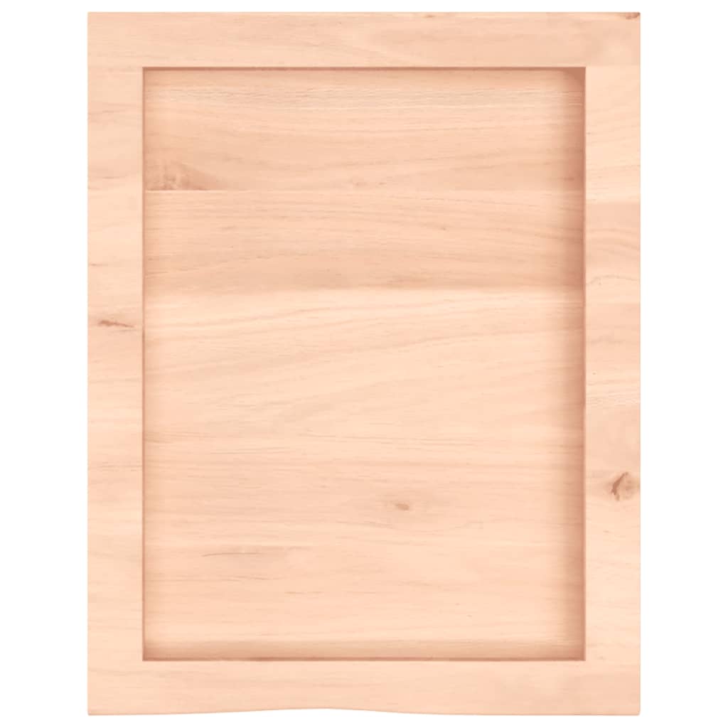 Piano Bagno 40x50x(2-6) cm in Legno Massello Non Trattato