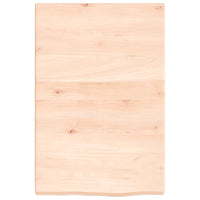 Piano Bagno 40x60x(2-4) cm in Legno Massello Non Trattato