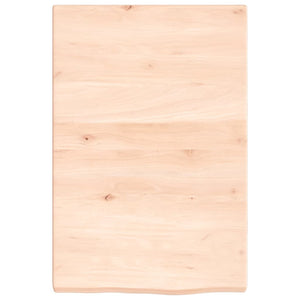 Piano Bagno 40x60x(2-4) cm in Legno Massello Non Trattato