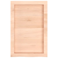 Piano Bagno 40x60x(2-6) cm in Legno Massello Non Trattato 3156004