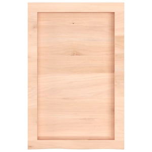 Piano Bagno 40x60x(2-6) cm in Legno Massello Non Trattato 3156004