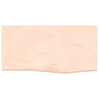 Piano Bagno 60x30x(2-4) cm in Legno Massello Non Trattato 3156006