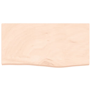 Piano Bagno 60x30x(2-4) cm in Legno Massello Non Trattato 3156006