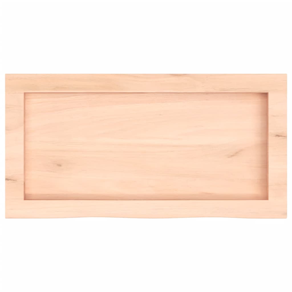 Piano Bagno 60x30x(2-4) cm in Legno Massello Non Trattato 3156006