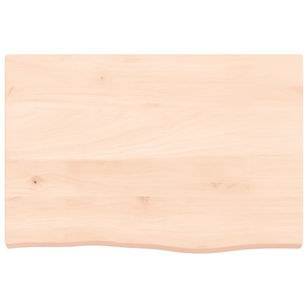 Piano Bagno 60x40x(2-4) cm in Legno Massello Non Trattato 3156009