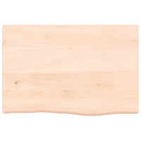 Piano Bagno 60x40x(2-4) cm in Legno Massello Non Trattato 3156009