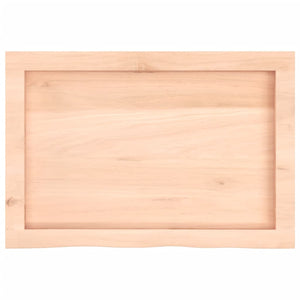 Piano Bagno 60x40x(2-4) cm in Legno Massello Non Trattato 3156009
