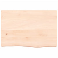 Piano Bagno 60x40x(2-6) cm in Legno Massello Non Trattato