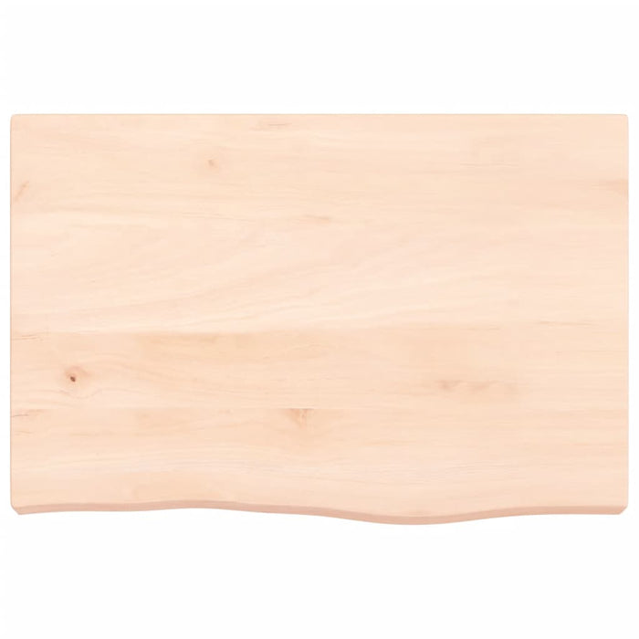 Piano Bagno 60x40x(2-6) cm in Legno Massello Non Trattato