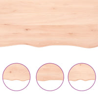 Piano Bagno 60x50x2 cm in Legno Massello Non Trattato 3156011