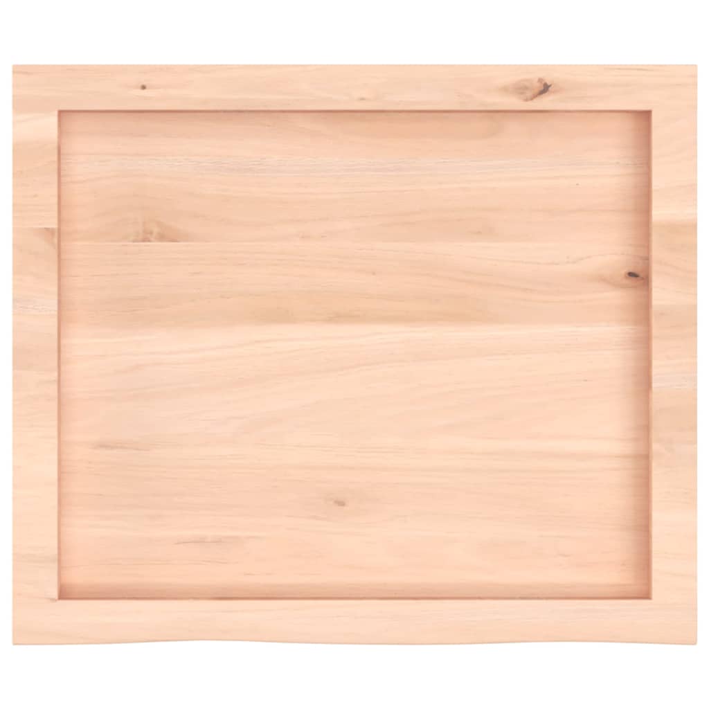Piano Bagno 60x50x(2-4) cm in Legno Massello Non Trattato 3156012