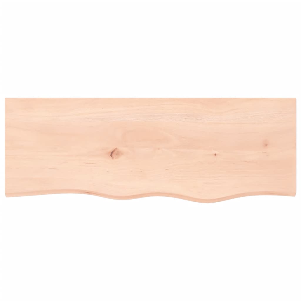 Piano Bagno 80x30x(2-4) cm in Legno Massello Non Trattato 3156018