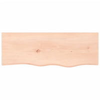 Piano Bagno 80x30x(2-4) cm in Legno Massello Non Trattato 3156018