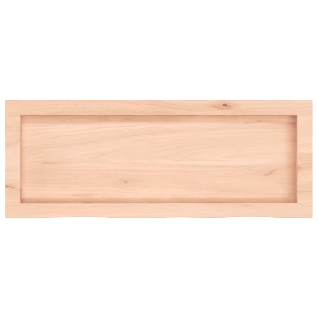 Piano Bagno 80x30x(2-4) cm in Legno Massello Non Trattato 3156018