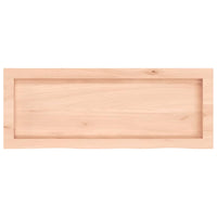 Piano Bagno 80x30x(2-4) cm in Legno Massello Non Trattato 3156018