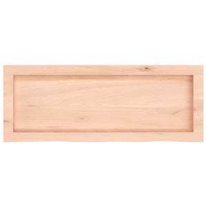 Piano Bagno 80x30x(2-6) cm in Legno Massello Non Trattato 3156019
