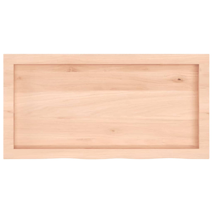 Piano Bagno 80x40x(2-4) cm in Legno Massello Non Trattato 3156021