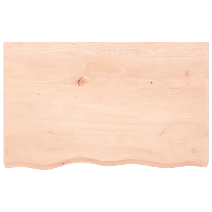 Piano Bagno 80x50x(2-6) cm in Legno Massello Non Trattato 3156025