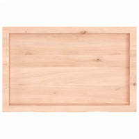 Piano Bagno 80x50x(2-6) cm in Legno Massello Non Trattato 3156025