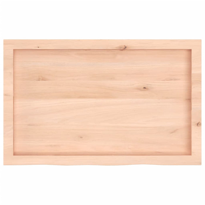 Piano Bagno 80x50x(2-6) cm in Legno Massello Non Trattato 3156025