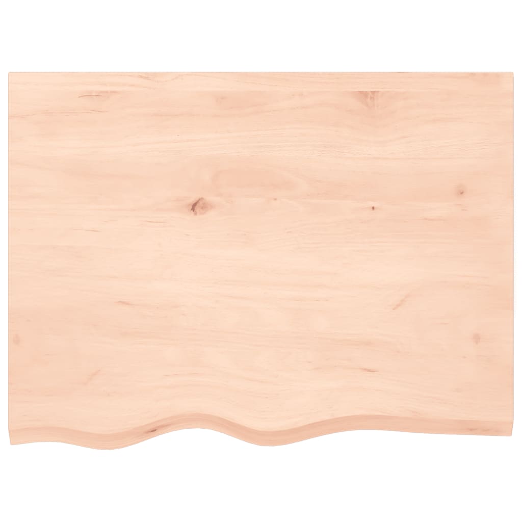 Piano Bagno 80x60x(2-4) cm in Legno Massello Non Trattato 3156027