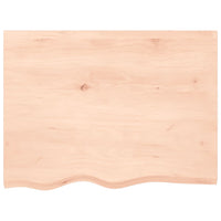 Piano Bagno 80x60x(2-4) cm in Legno Massello Non Trattato 3156027