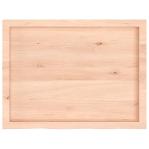 Piano Bagno 80x60x(2-4) cm in Legno Massello Non Trattato 3156027