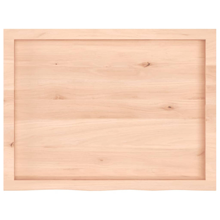 Piano Bagno 80x60x(2-4) cm in Legno Massello Non Trattato 3156027