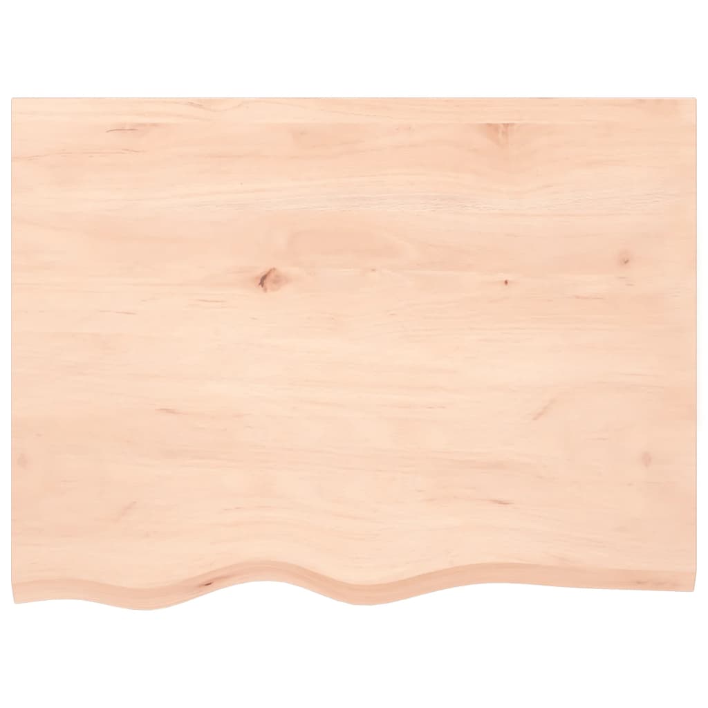 Piano Bagno 80x60x(2-6) cm in Legno Massello Non Trattatocod mxl 122376
