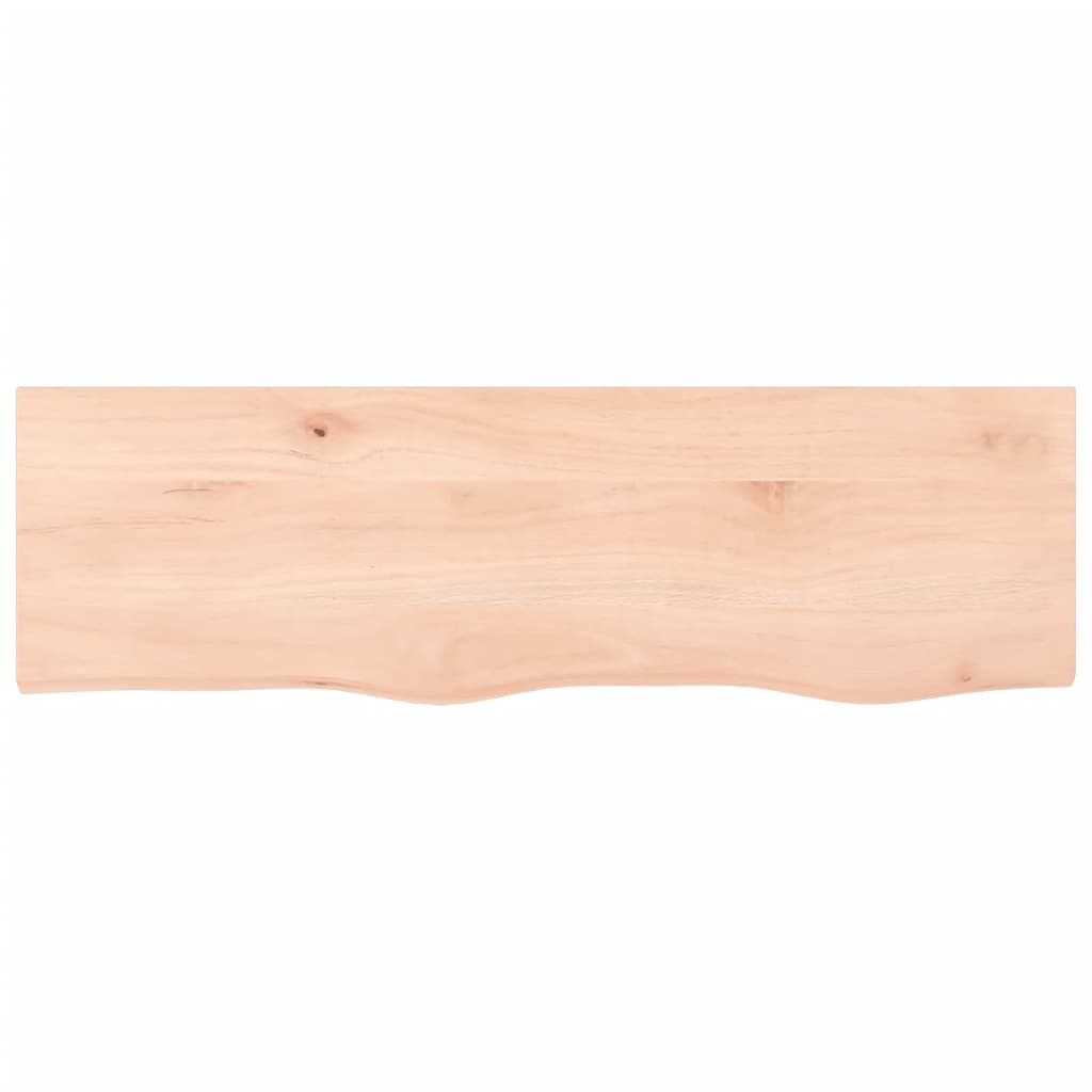 Piano Bagno 100x30x2 cm in Legno Massello Non Trattato 3156029