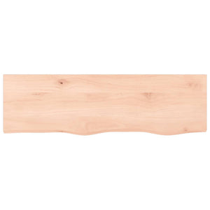 Piano Bagno 100x30x(2-4) cm in Legno Massello Non Trattatocod mxl 95881