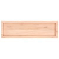 Piano Bagno 100x30x(2-4) cm in Legno Massello Non Trattato 3156030