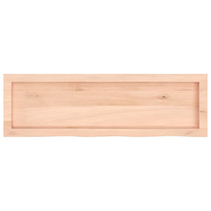 Piano Bagno 100x30x(2-4) cm in Legno Massello Non Trattato 3156030