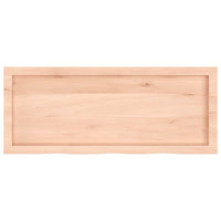 Piano Bagno 100x40x(2-4) cm in Legno Massello Non Trattato 3156033