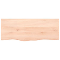 Piano Bagno 100x40x(2-6) cm in Legno Massello Non Trattato 3156034